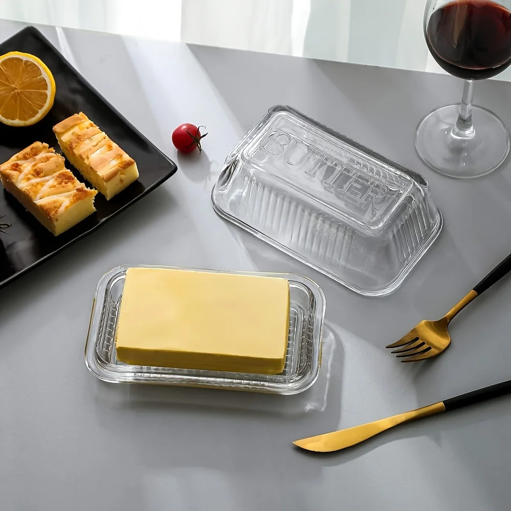 Food Storage Oven Safe - Kreatywna, przezroczysta maselnica z pokrywką, pudełko
