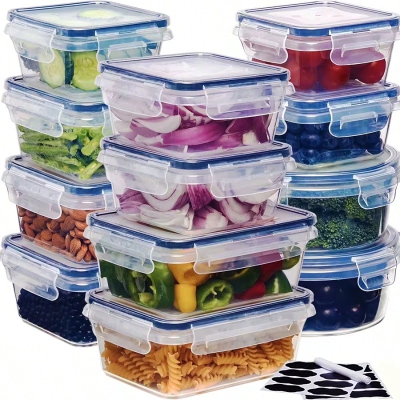 Food Storage Labels - Zestaw 12 pojemników do przechowywania żywności